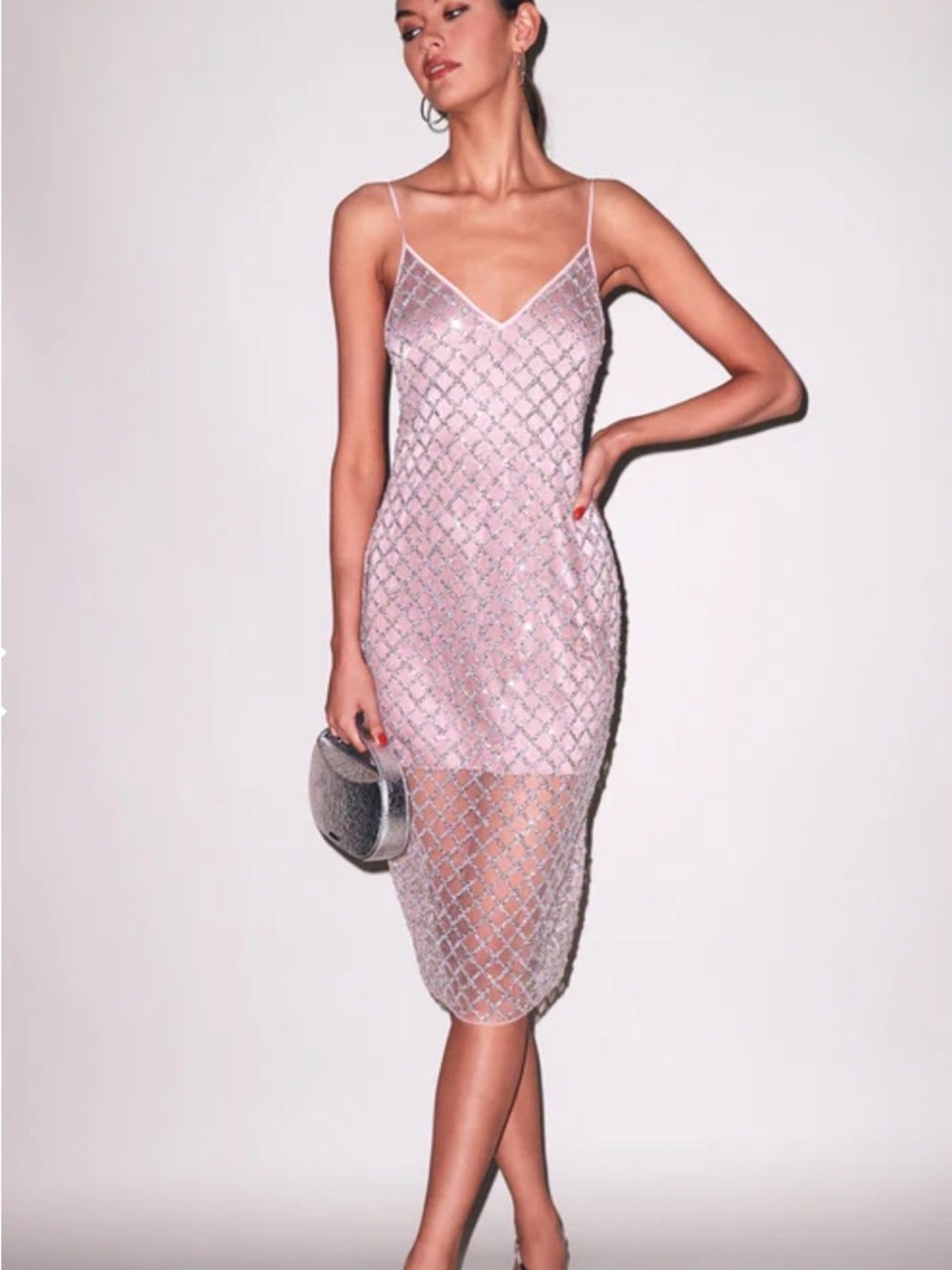 Fleur du Mal Embellished Midi Dress